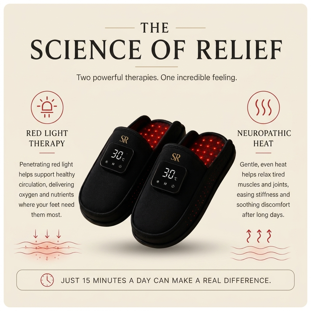 Stride Revived™ Red Light Therapy Slippers